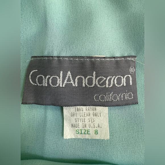 Vintage 90’s Carol Anderson Floral Tulip Print Sleeveless Tank Dress Blue Sz 8 - Picture 6 of 9